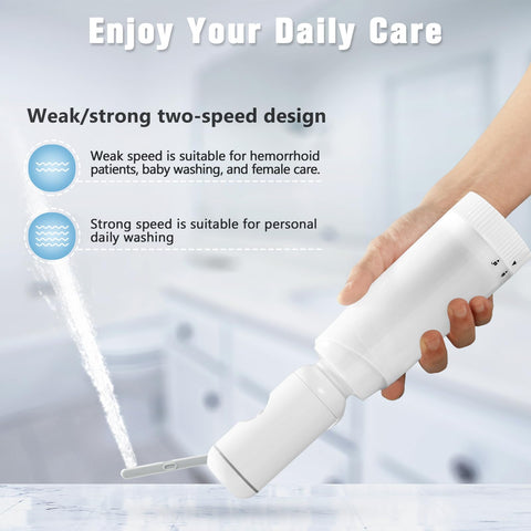 SPACEREST USB-charging portable bidet for quick power on the road.