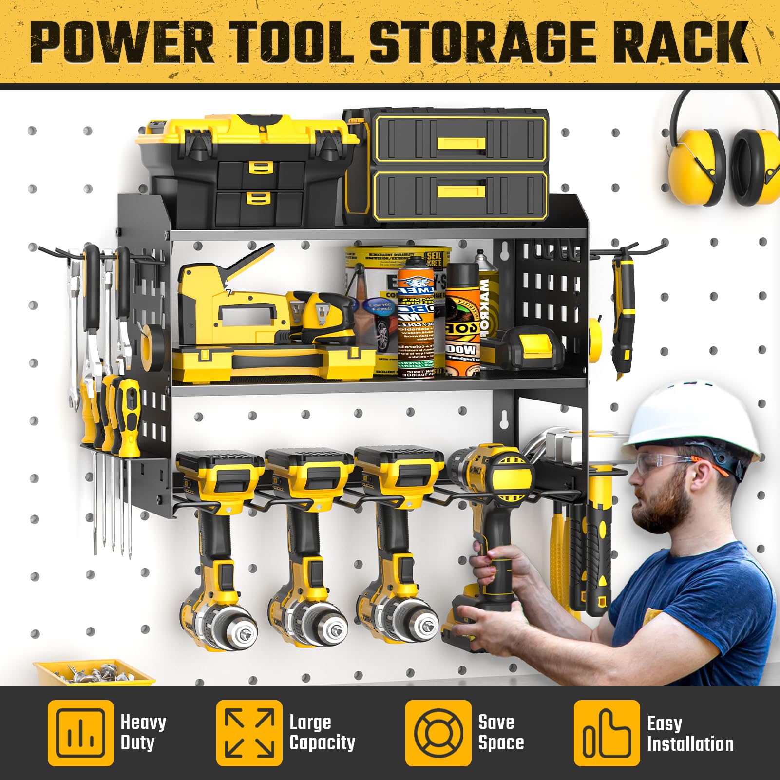 SPACECARE heavy-duty steel frame provides durable, long-lasting organization.