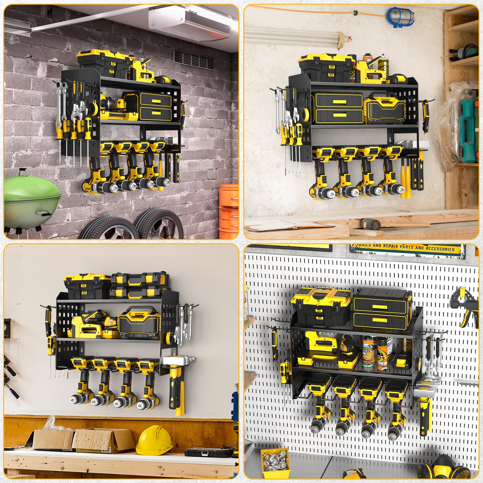 SPACECARE high-capacity rack supports up to 150 lbs of tools.