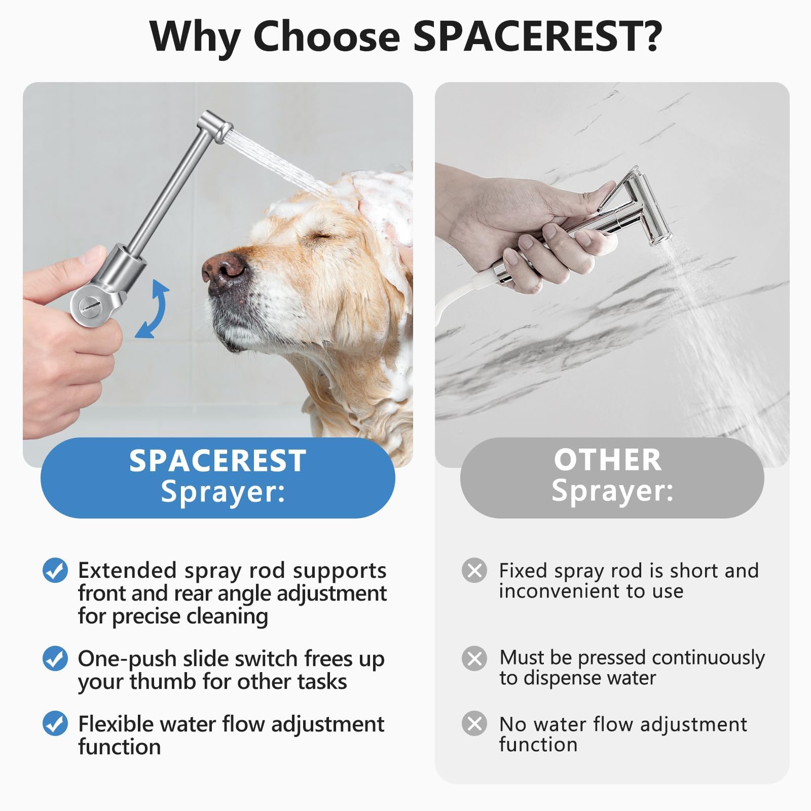 SPACEREST easy installation with included wrench fits most toilets without tools