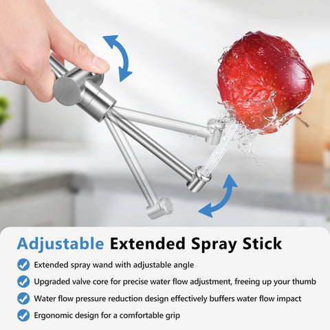 SPACEREST extended wand with adjustable angle for precise front-to-back cleaning