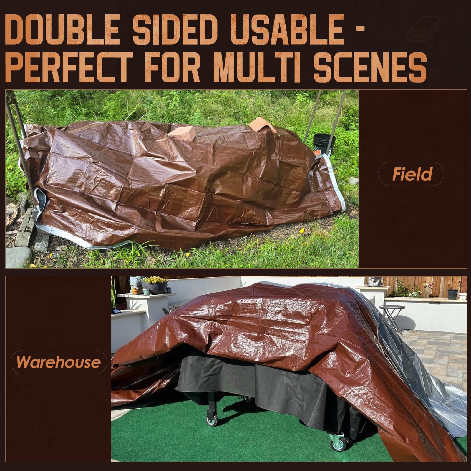 Spacever tarp collapses for compact storage when not in use