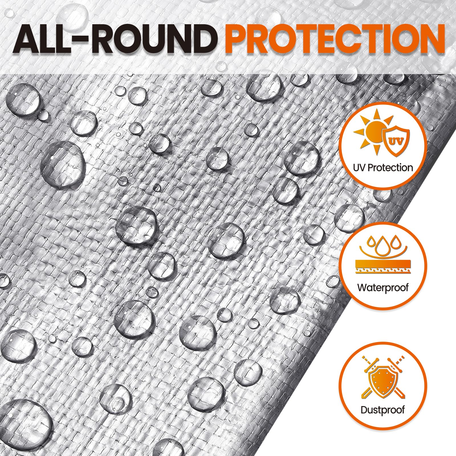 SpacEver tarp heavy-duty uv-resistant showcasing durable outdoor protection