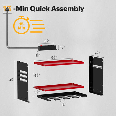Spampur large-capacity rack promotes organized, accessible tools across busy workshops.