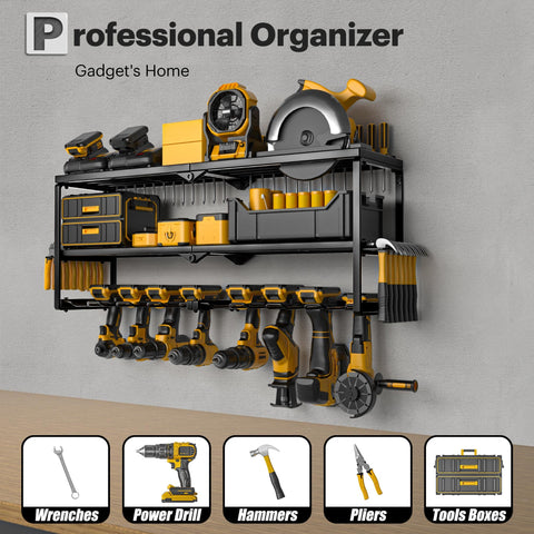 Spampur 3-layer tool storage rack maximizing garage space