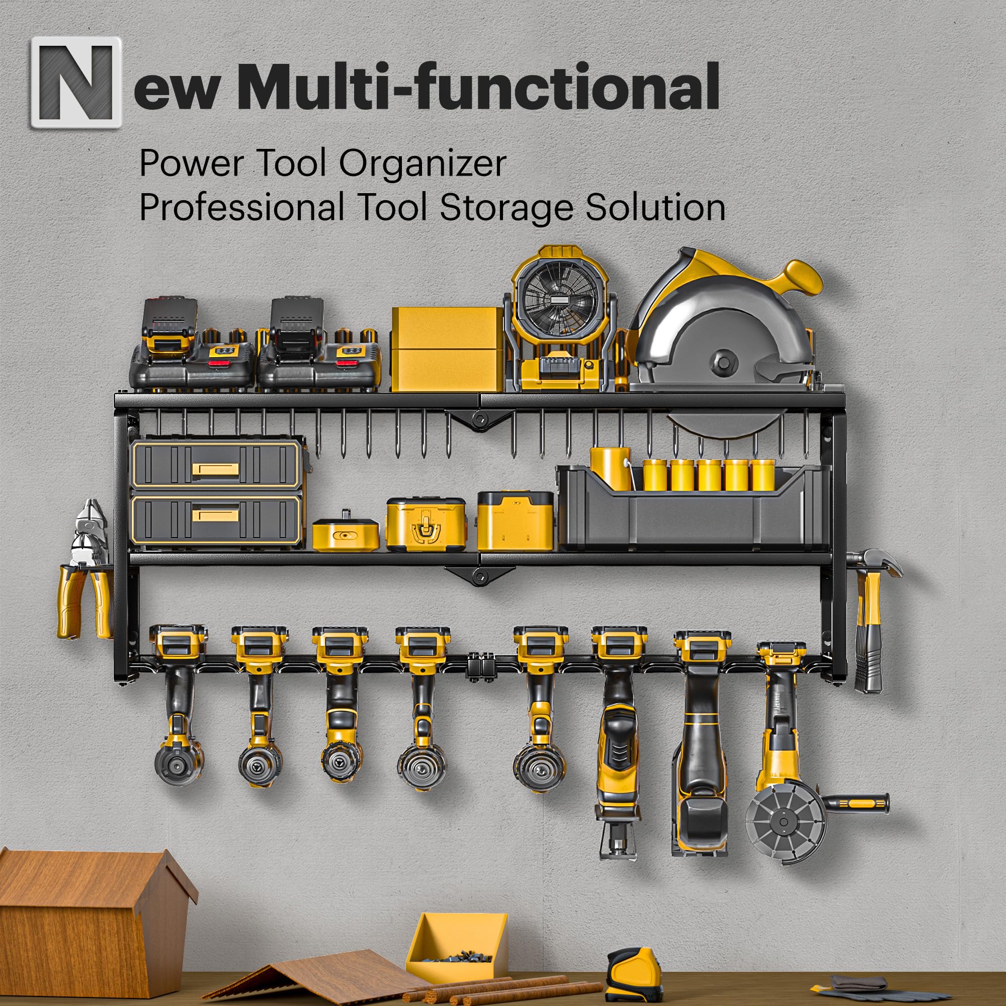 Spampur eight-drill holder keeps cordless drills within reach