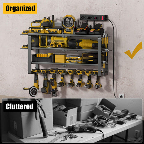 Spampur charging station with six outlets keeps tools powered at the workbench