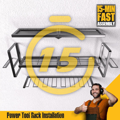 Spampur easy-assembly wall rack installs in minutes with clear instructions