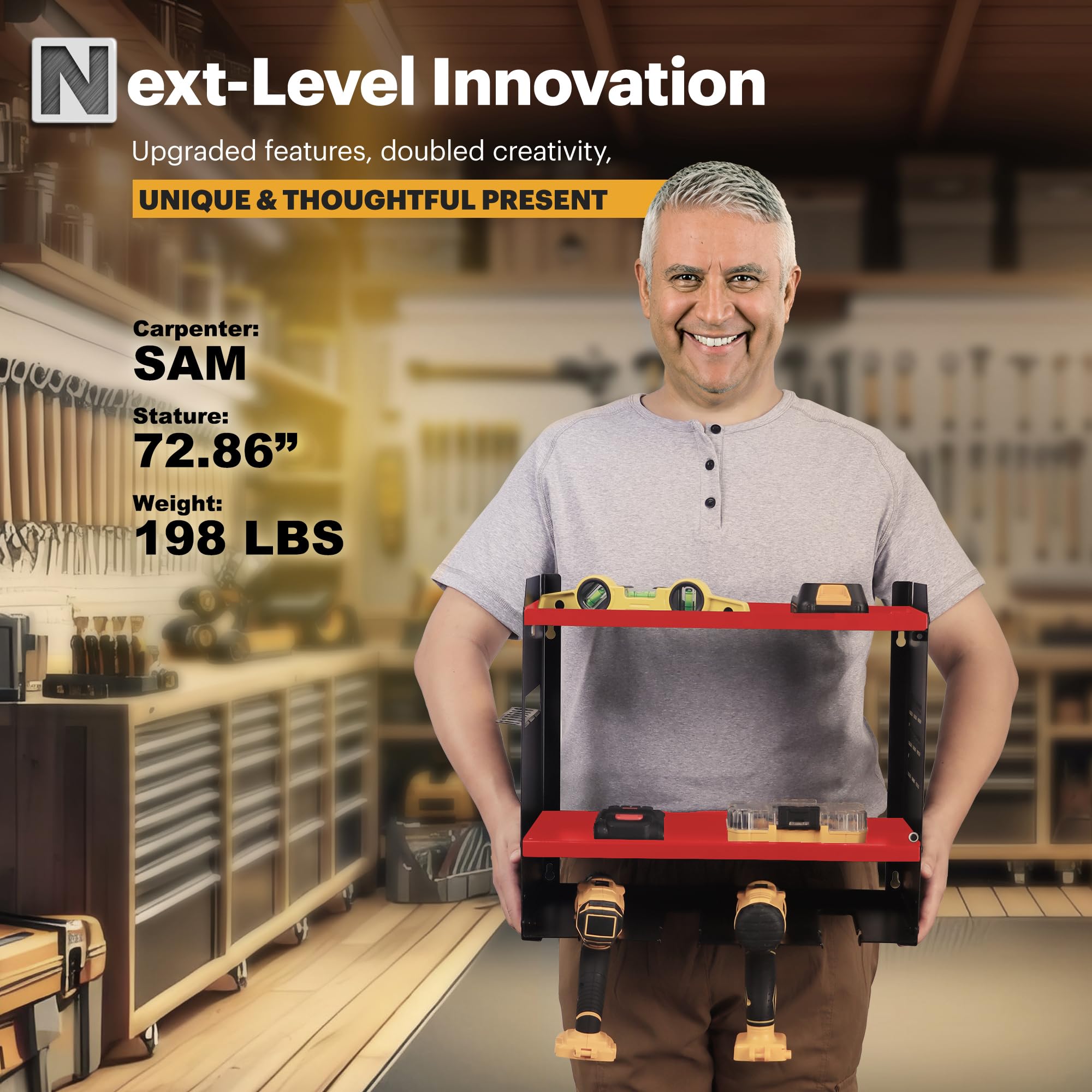 Spampur heavy-duty metal frame supports up to 100 pounds for gear.