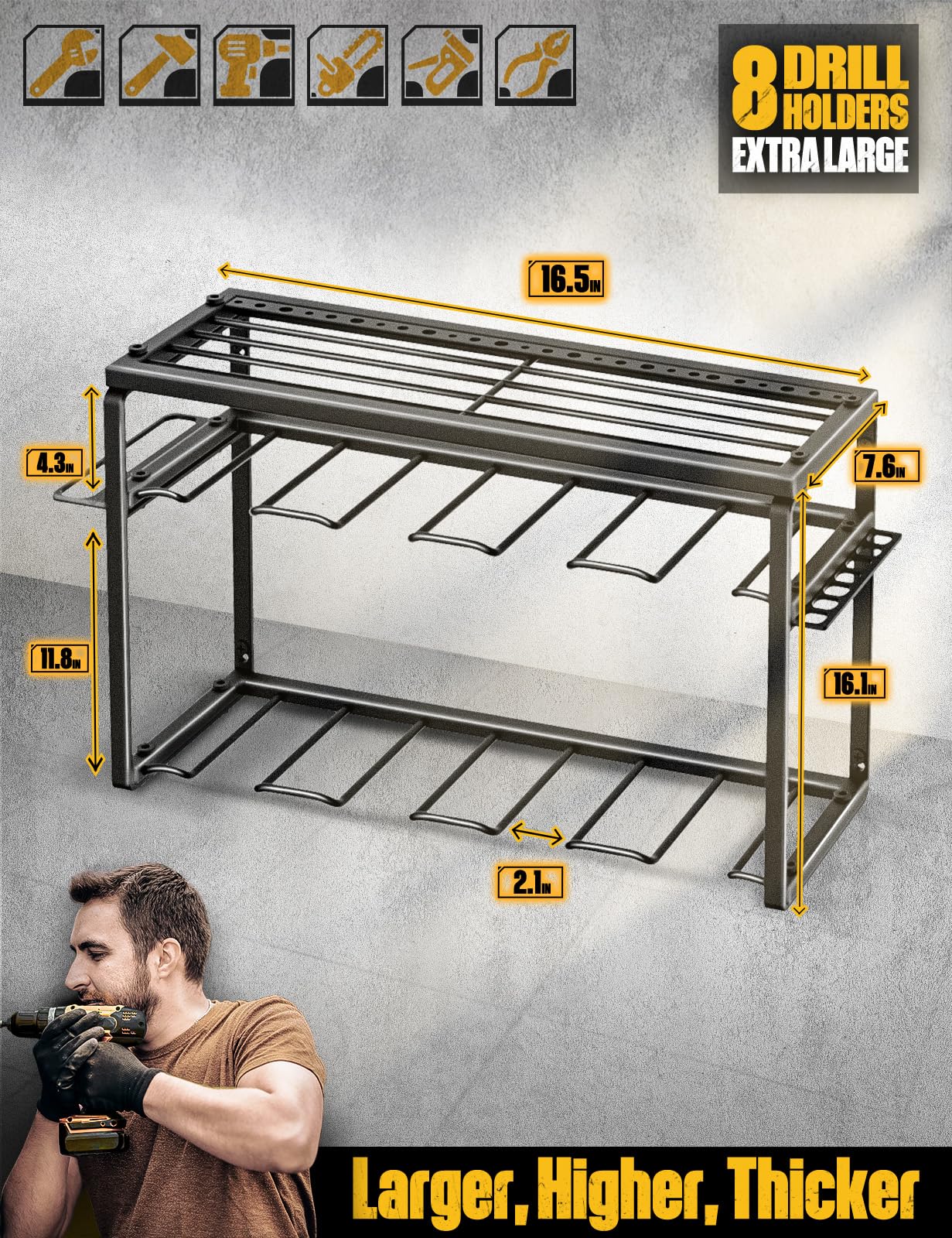 7S Garage Spampur heavy-duty steel frame ensures long-term durability.