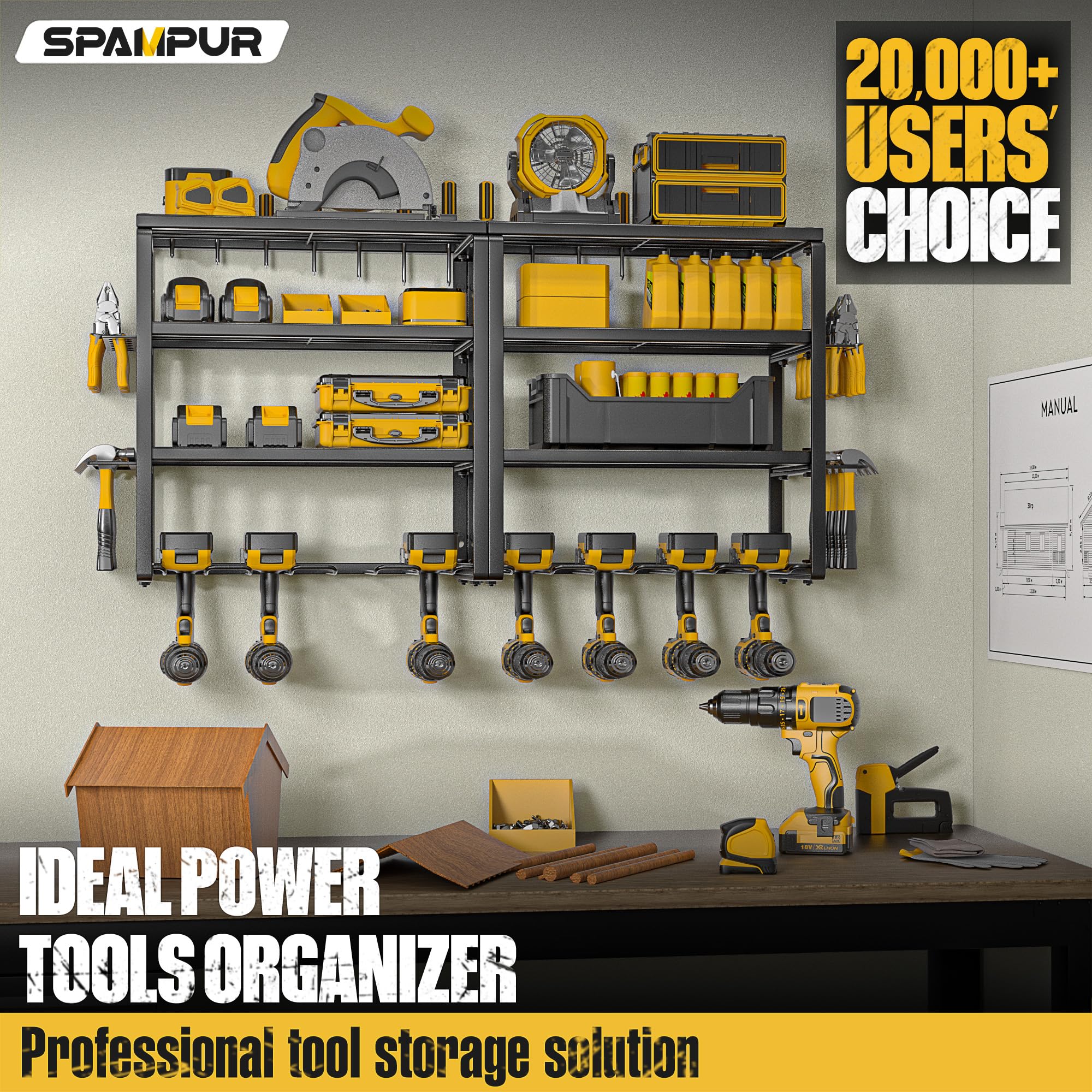 Compact design converts garage chaos into organized workspace.