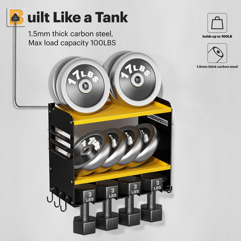 Spampur drill slots fit four cordless drills for quick access.