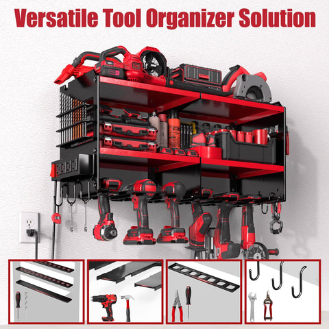 Spampur tool hooks and magnets secure wrenches and bits in place.