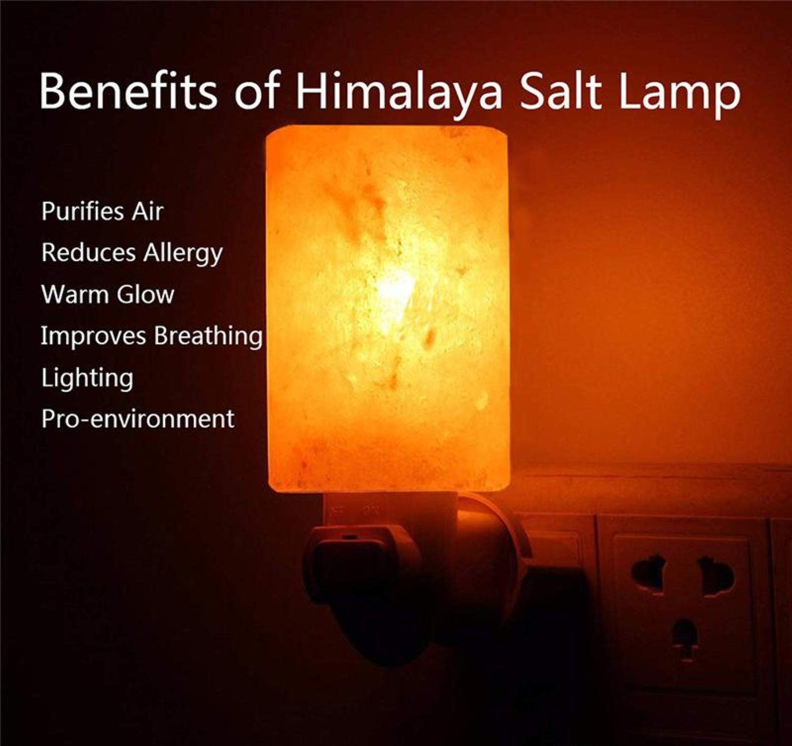 Spantik night light close-up of pink salt glow highlighting natural texture