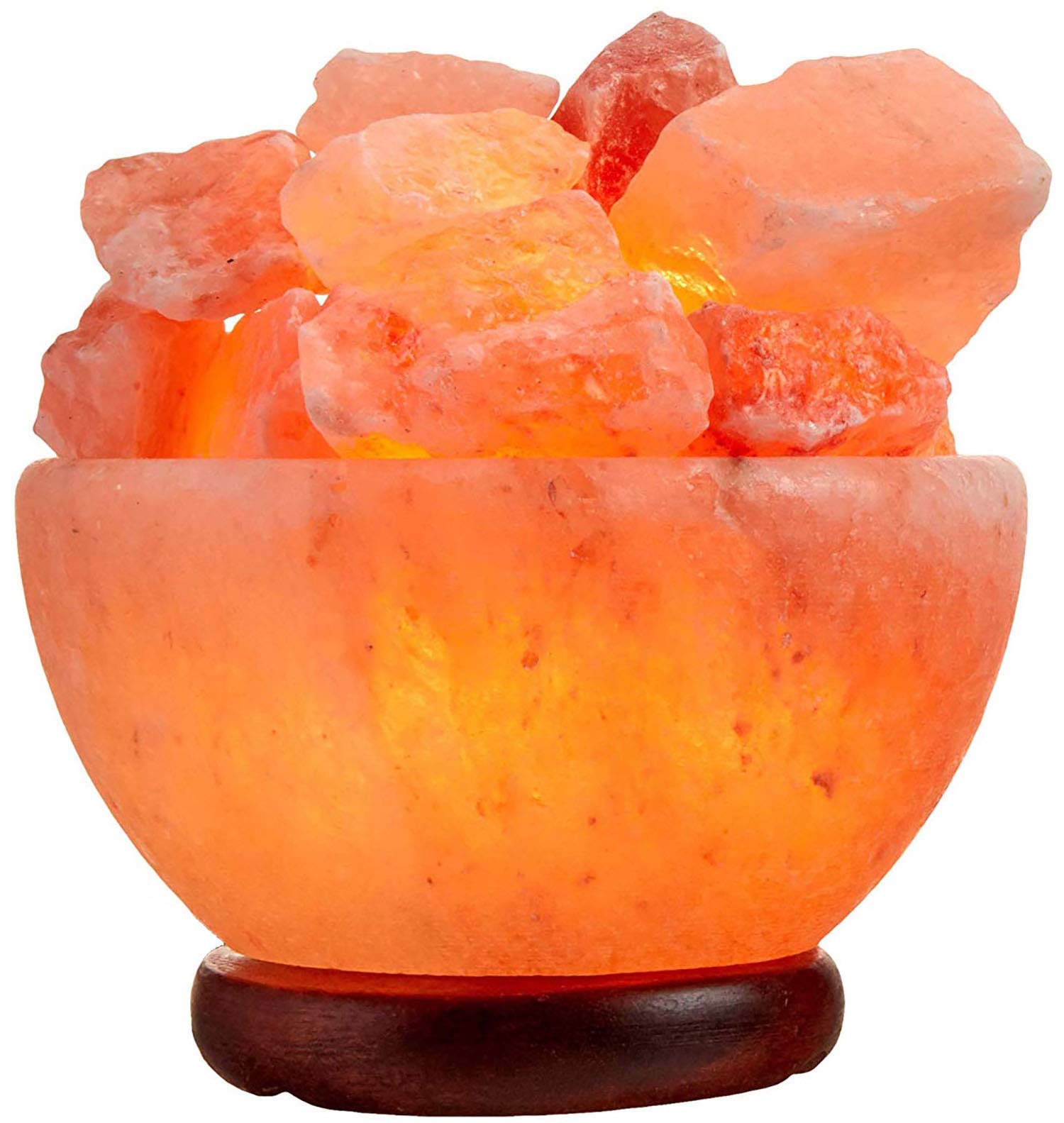 Spantik Himalayan Salt Lamp Bowl with Crystal Chunks adds a warm glow and natural texture.