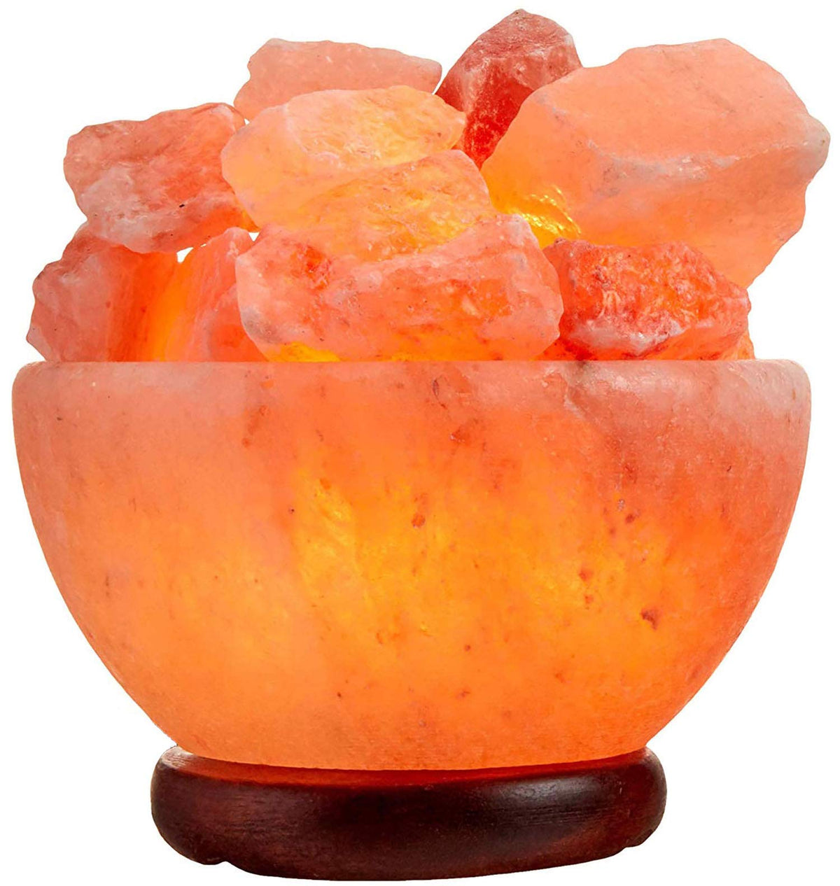 Spantik Himalayan Salt Lamp Bowl with Crystal Chunks adds a warm glow and natural texture.