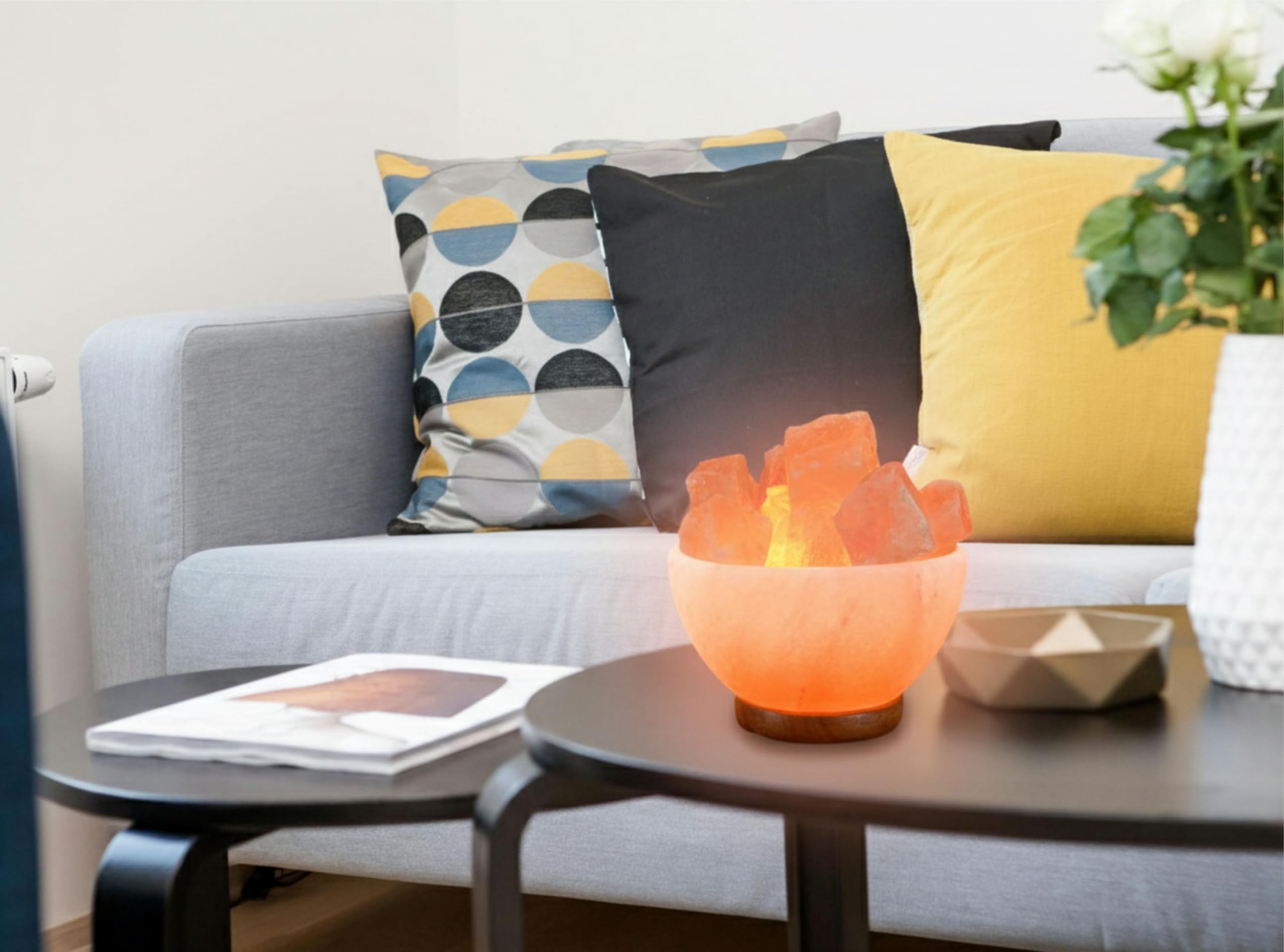 Spantik lamp on a desk or shelf showcases compact, elegant placement.