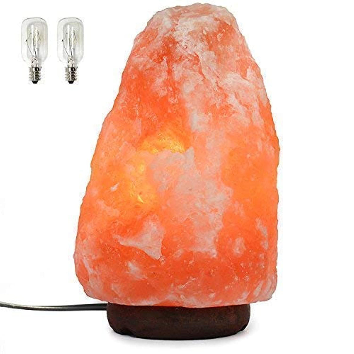 Spantik Himalayan Salt Lamp night light provides a warm, relaxing glow for evenings.