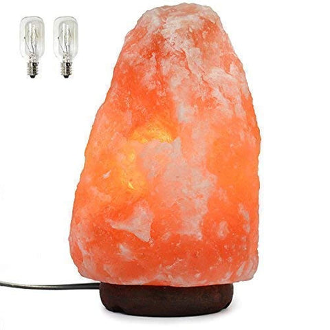 Spantik Himalayan Salt Lamp night light provides a warm, relaxing glow for evenings.