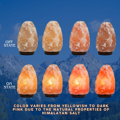 Spantik Himalayan Salt Lamp wooden base adds stylish, sturdy support.