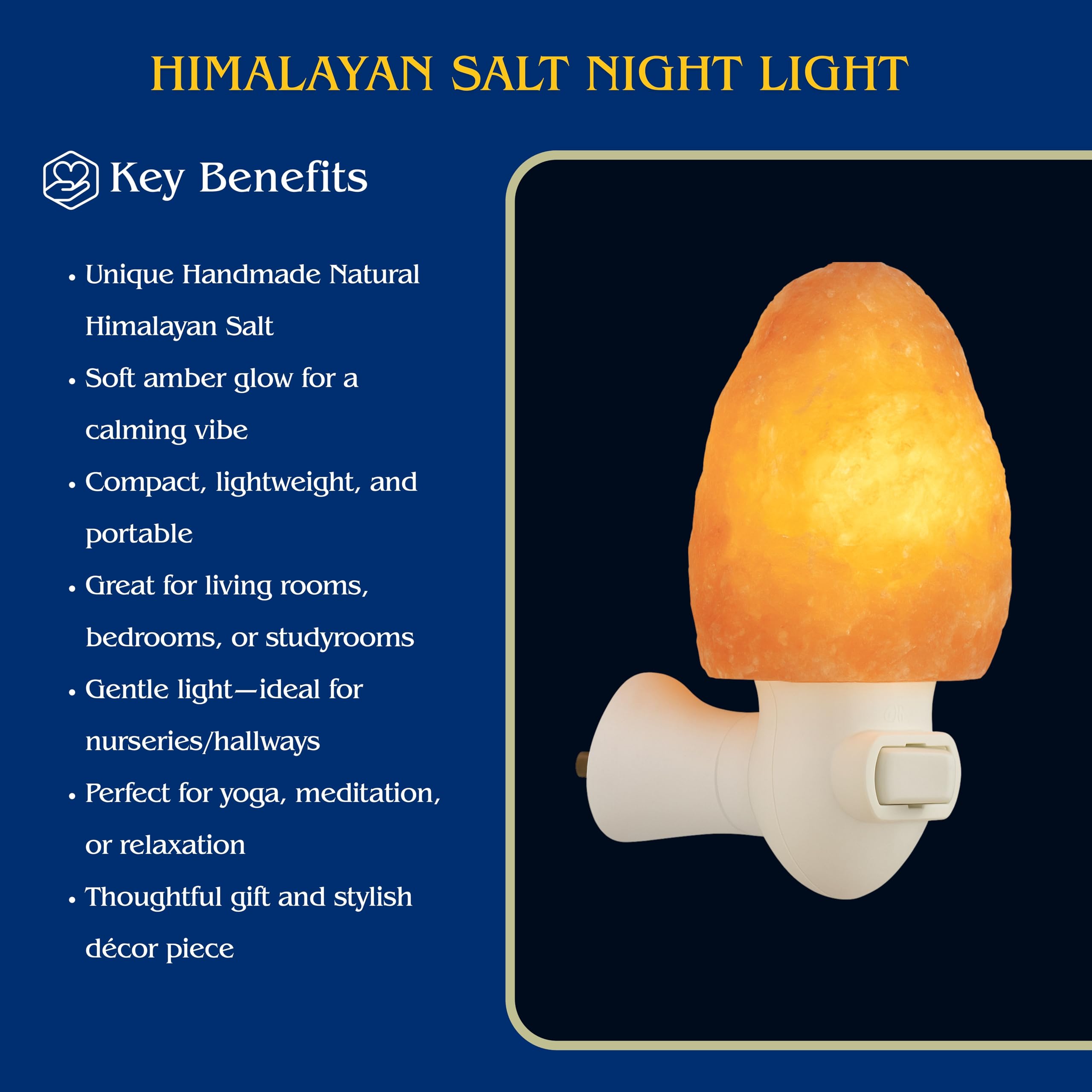 Spantik salt lamp creates ambient glow for yoga space.