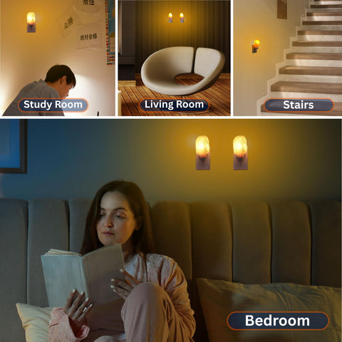 Spantik salt lamp on kitchen counter provides gentle lighting.