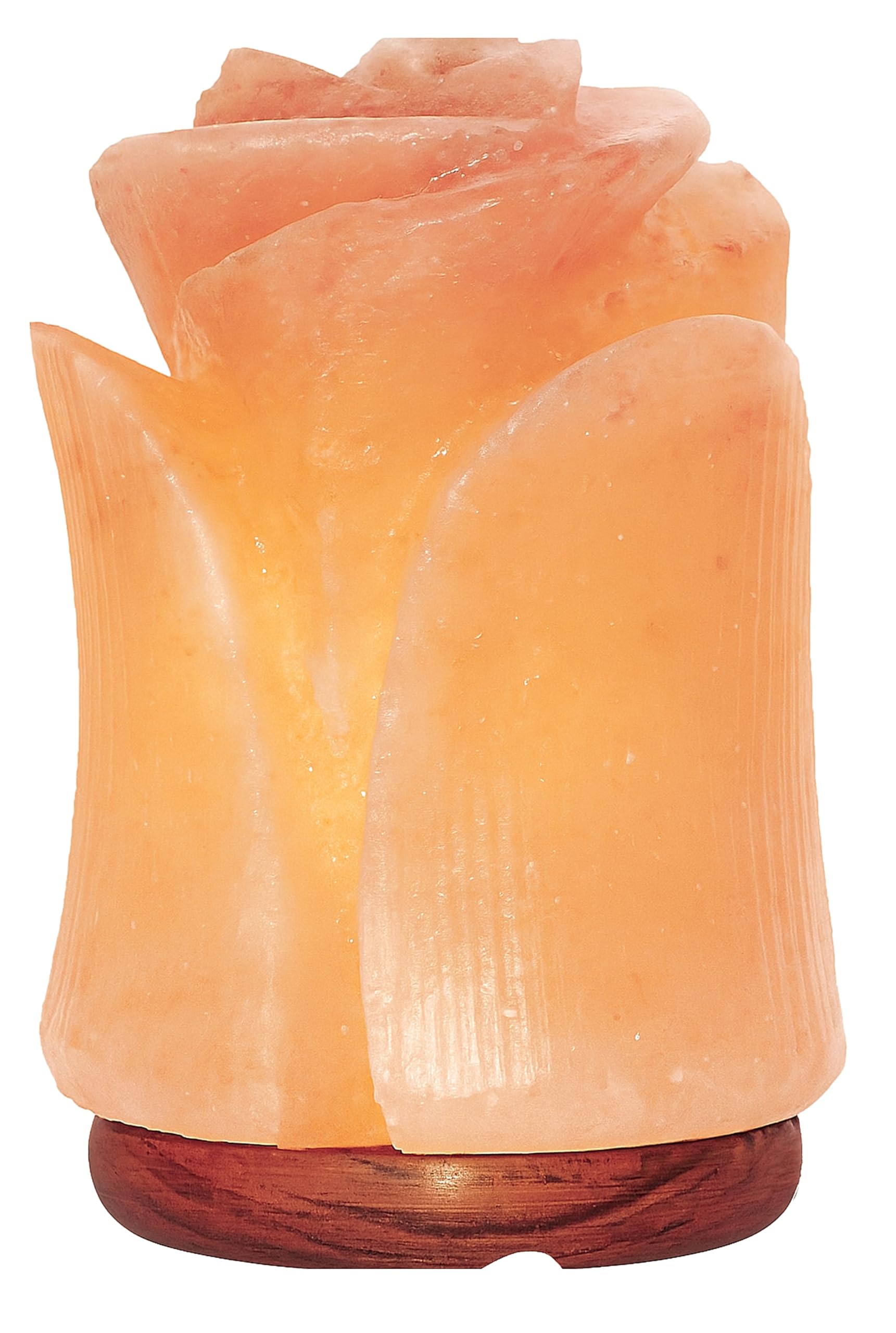 Spantik Tulip Shape Himalayan Pink Salt Lamp glows softly for relaxing ambience.