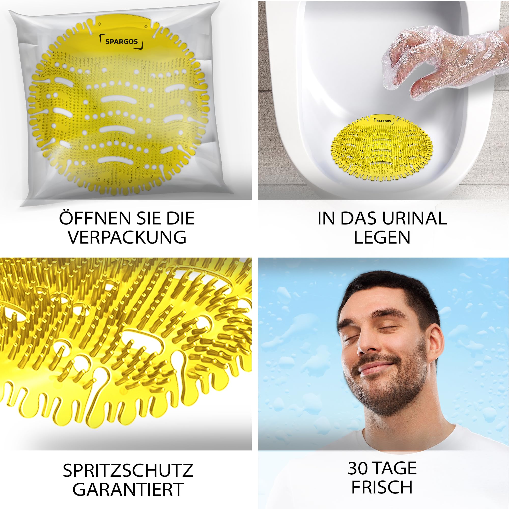 SPARGOS easy-to-use screens support efficient restroom upkeep.