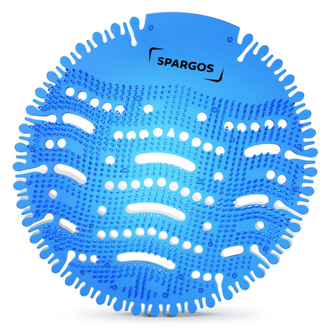 SPARGOS Urinal Screen Deodorizer Ocean Breeze 24-pack for long-lasting bathroom fragrance.