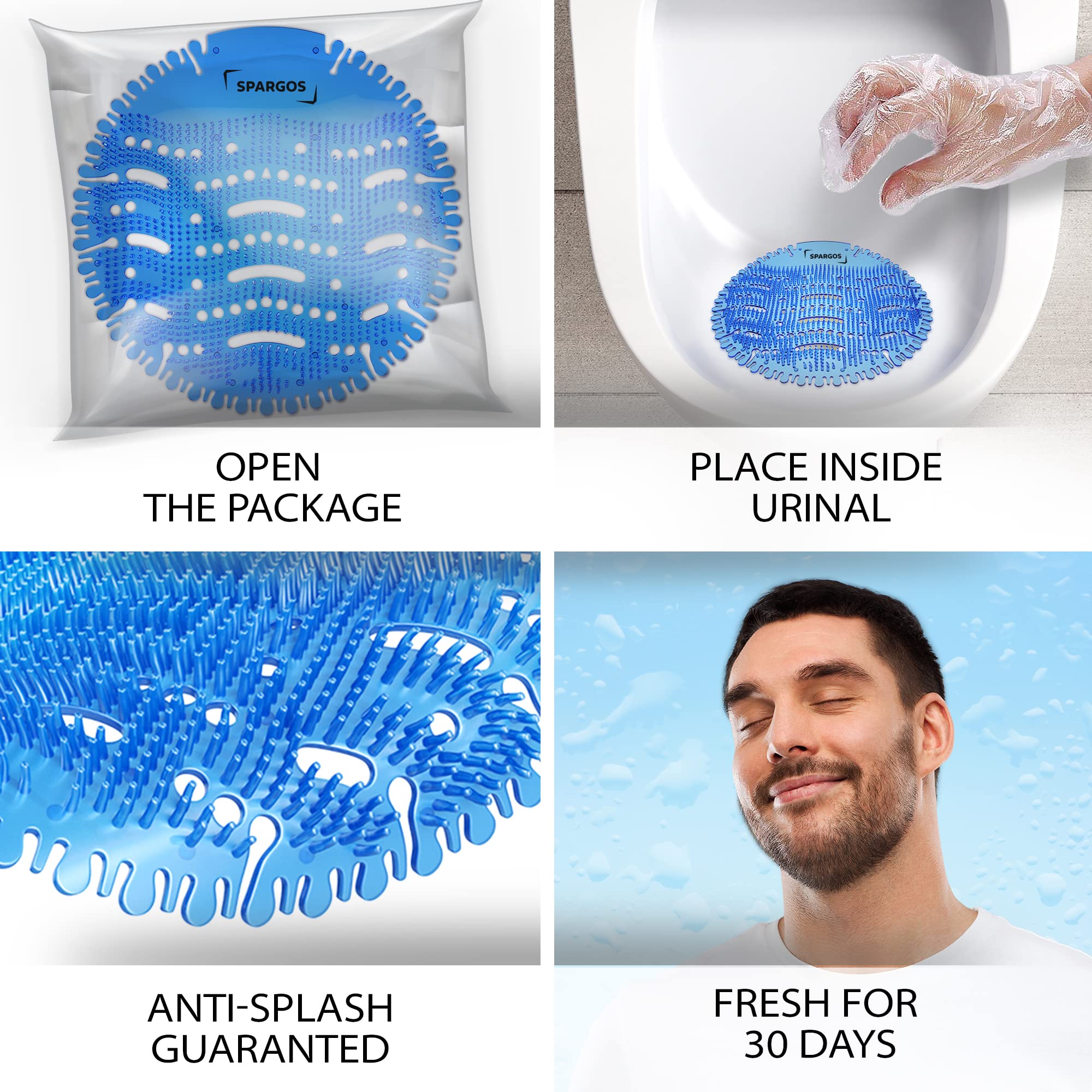SPARGOS Ocean Breeze fragrance creates a fresh restroom atmosphere.