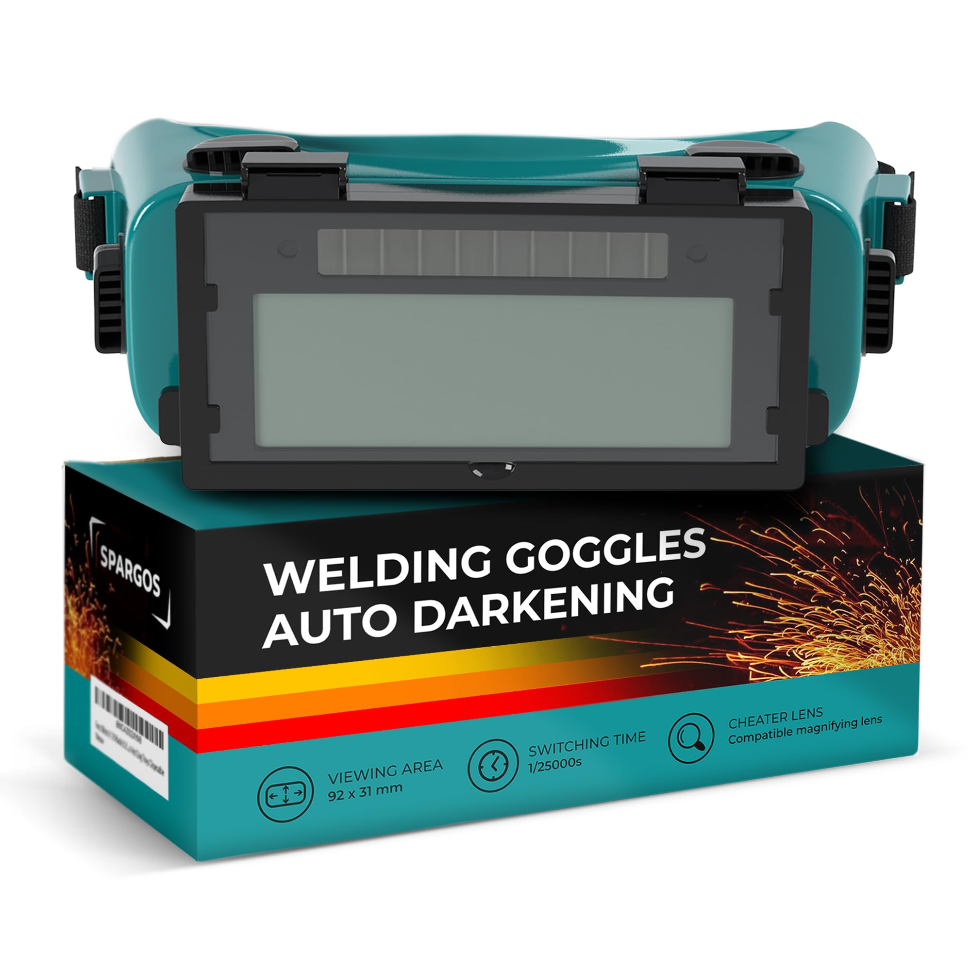 SPARGOS welding goggles auto-darkening filter for fast arc protection