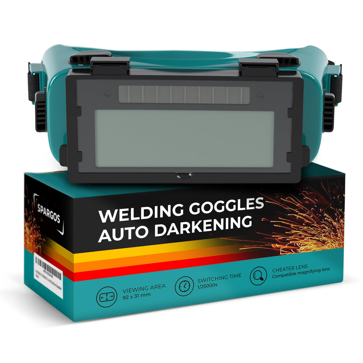 SPARGOS welding goggles auto-darkening filter for fast arc protection
