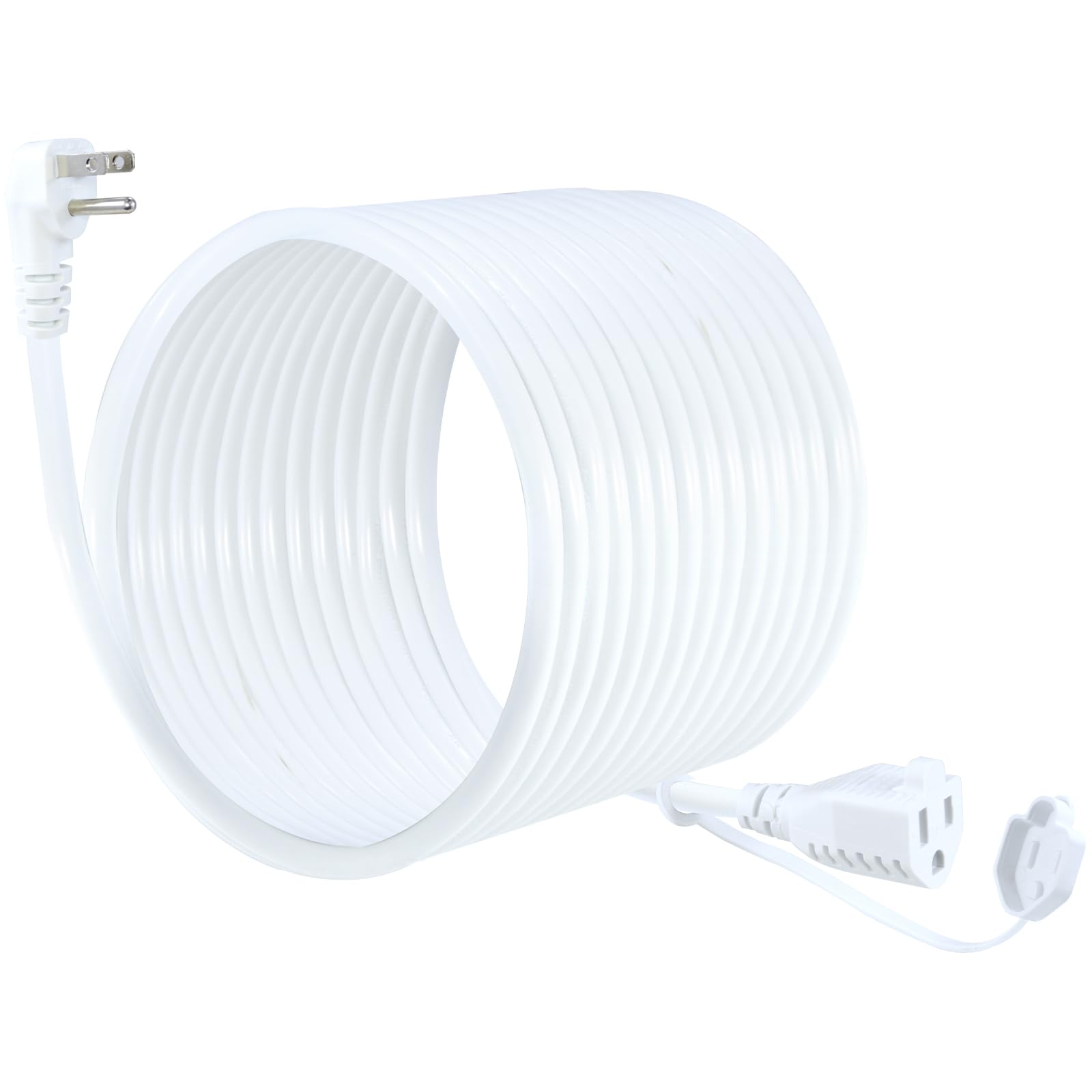 SPARKING 25ft outdoor extension cord unrolled for yard lighting setups.