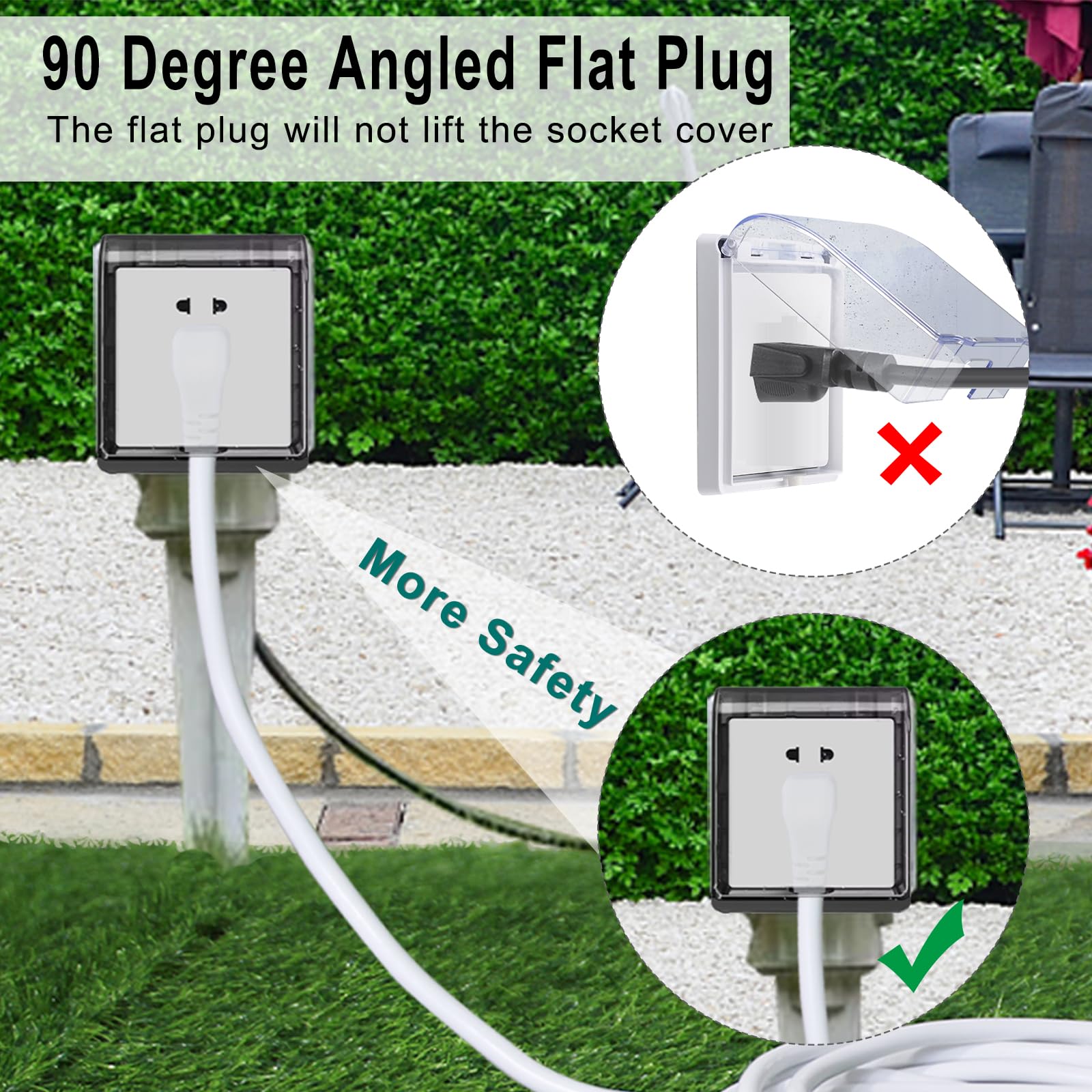 SPARKING outdoor extension cord in yard demonstrates weather-ready performance.