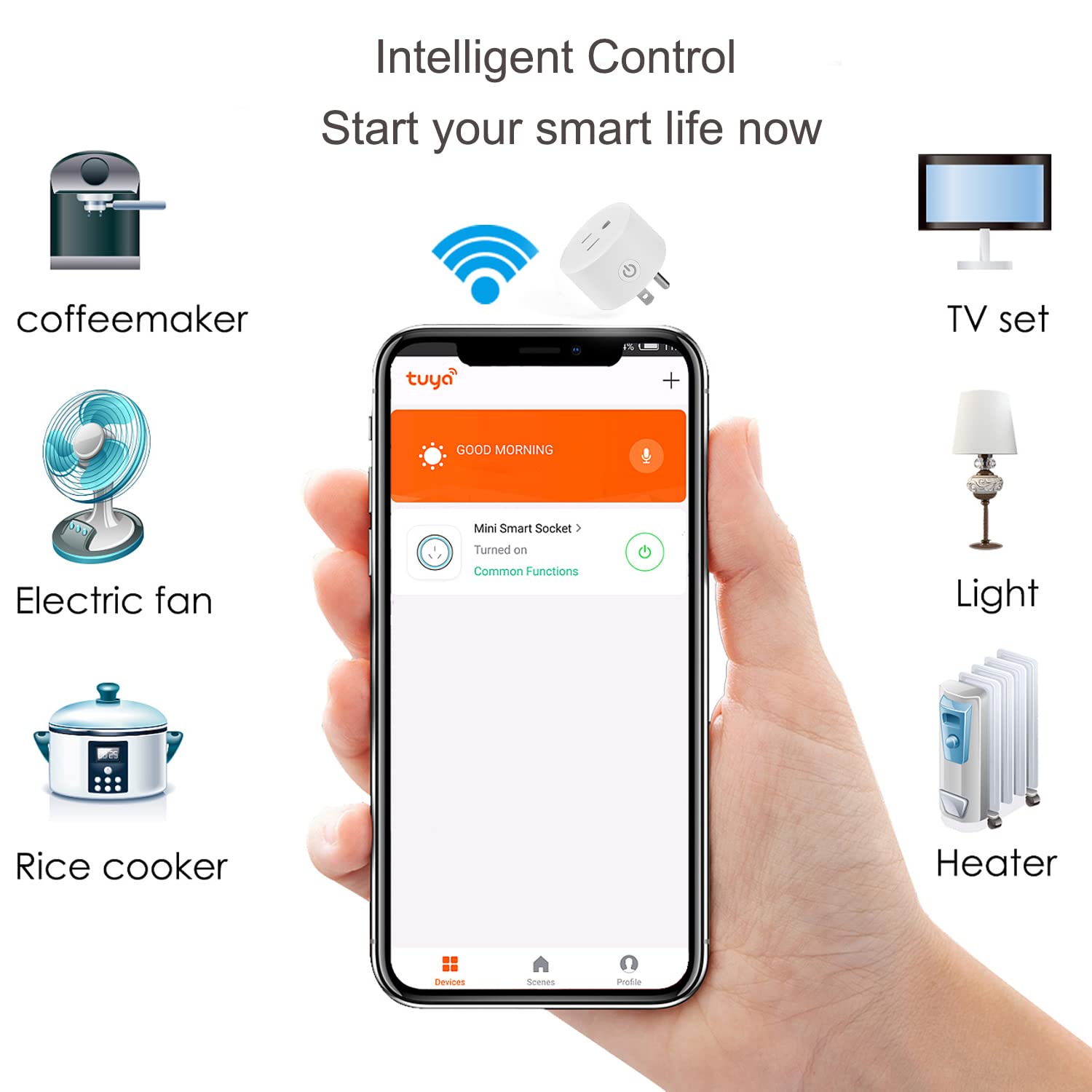 Sparkleiot Tuya WiFi Smart Plug overload protection and fire-retardant casing