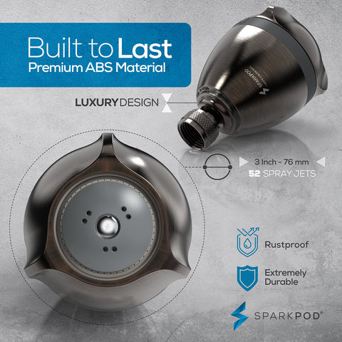 Vintage oil-rubbed bronze finish adds stylish bathroom aesthetics