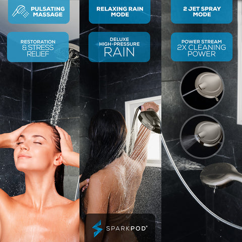 SparkPod 6ft stainless steel hose for flexible reach