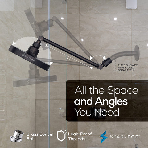 SparkPod adjustable extended arm enables height and reach customization