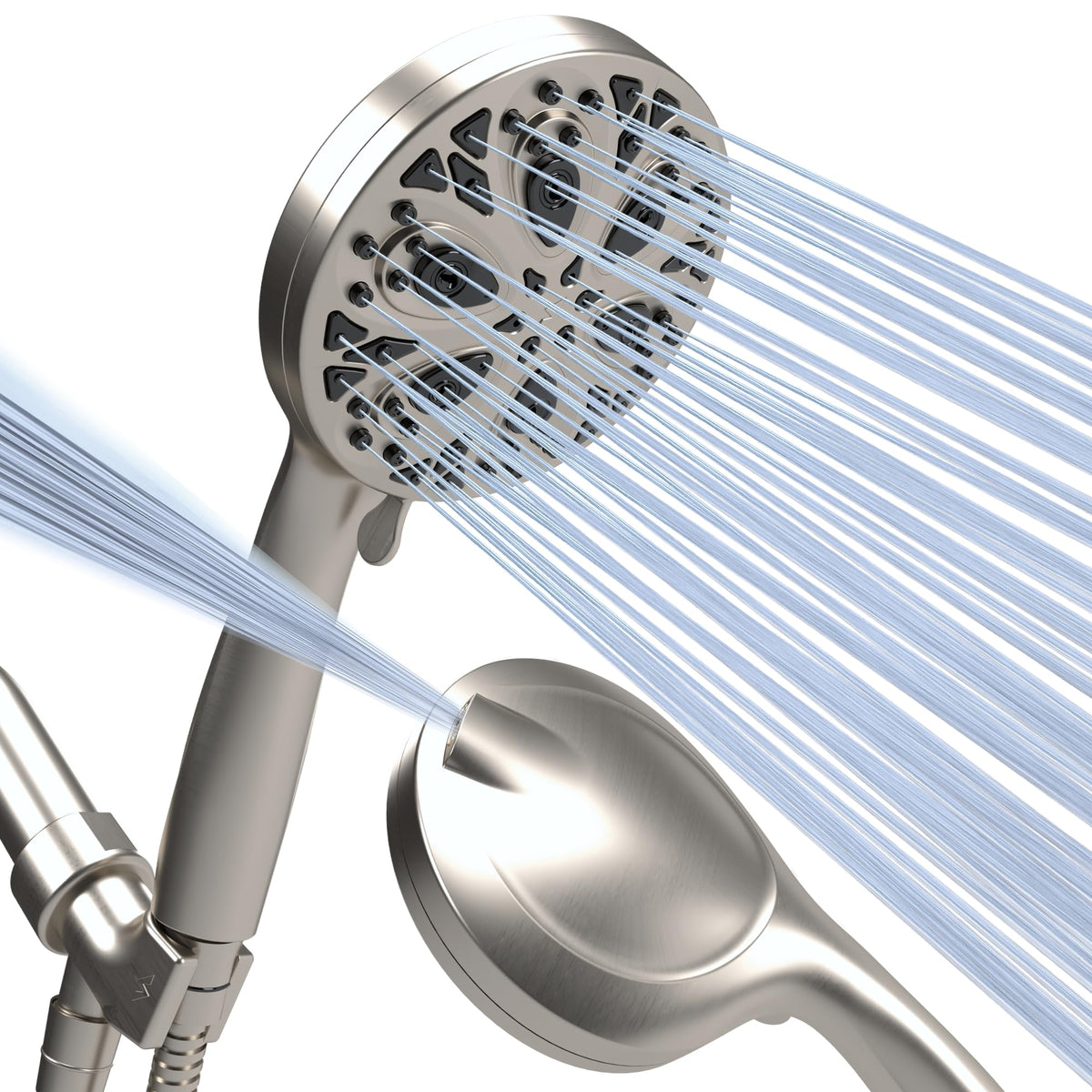 SparkPod 10-mode showerhead close-up shows diverse spray options for tailored showers