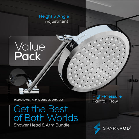 SparkPod high-pressure rainfall delivers enveloping water flow.