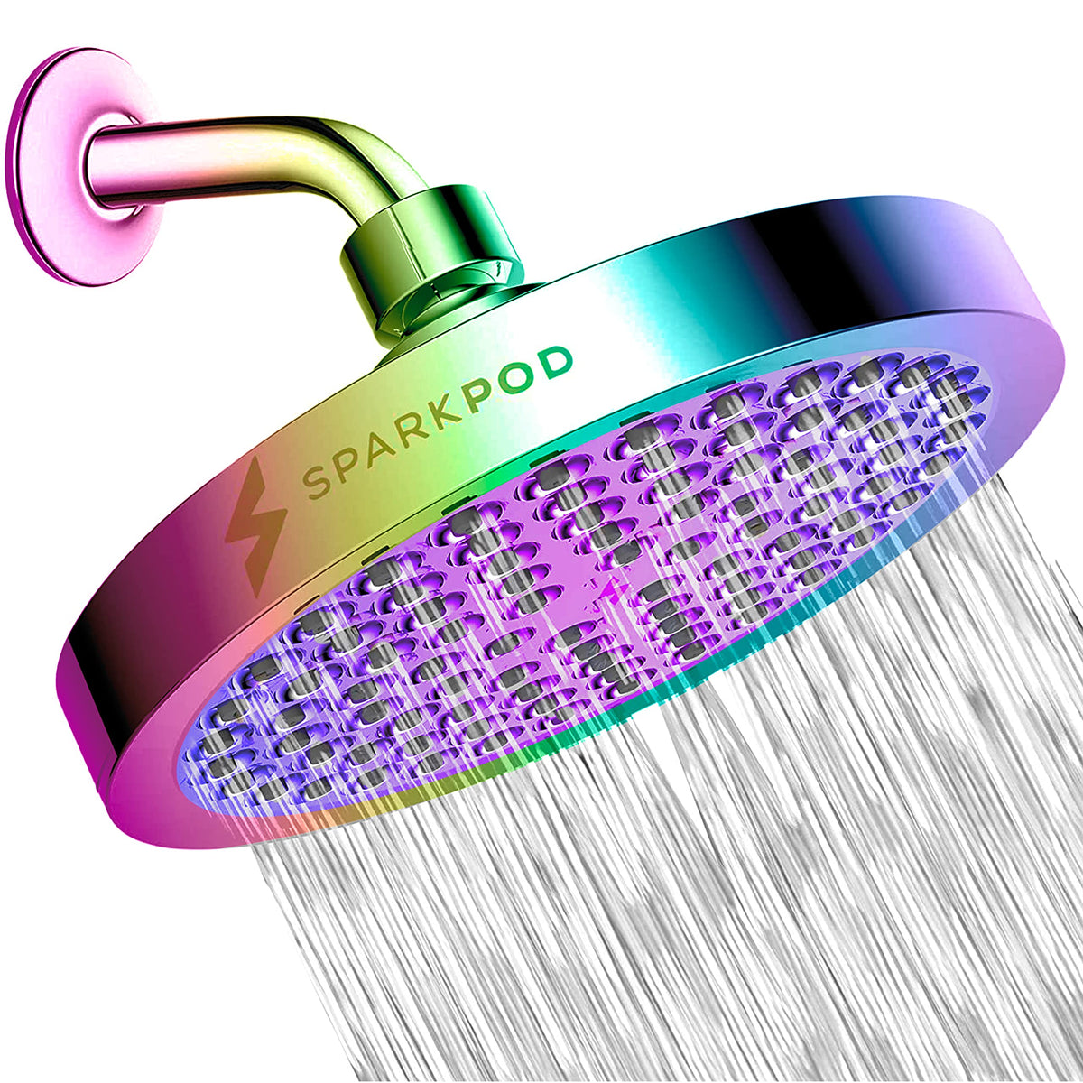 SparkPod high-pressure rain shower head delivers enveloping shower experience