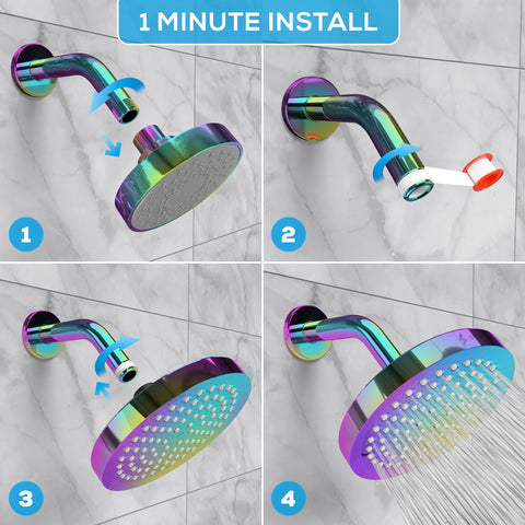 SparkPod radiant rainbow finish adds style to your shower
