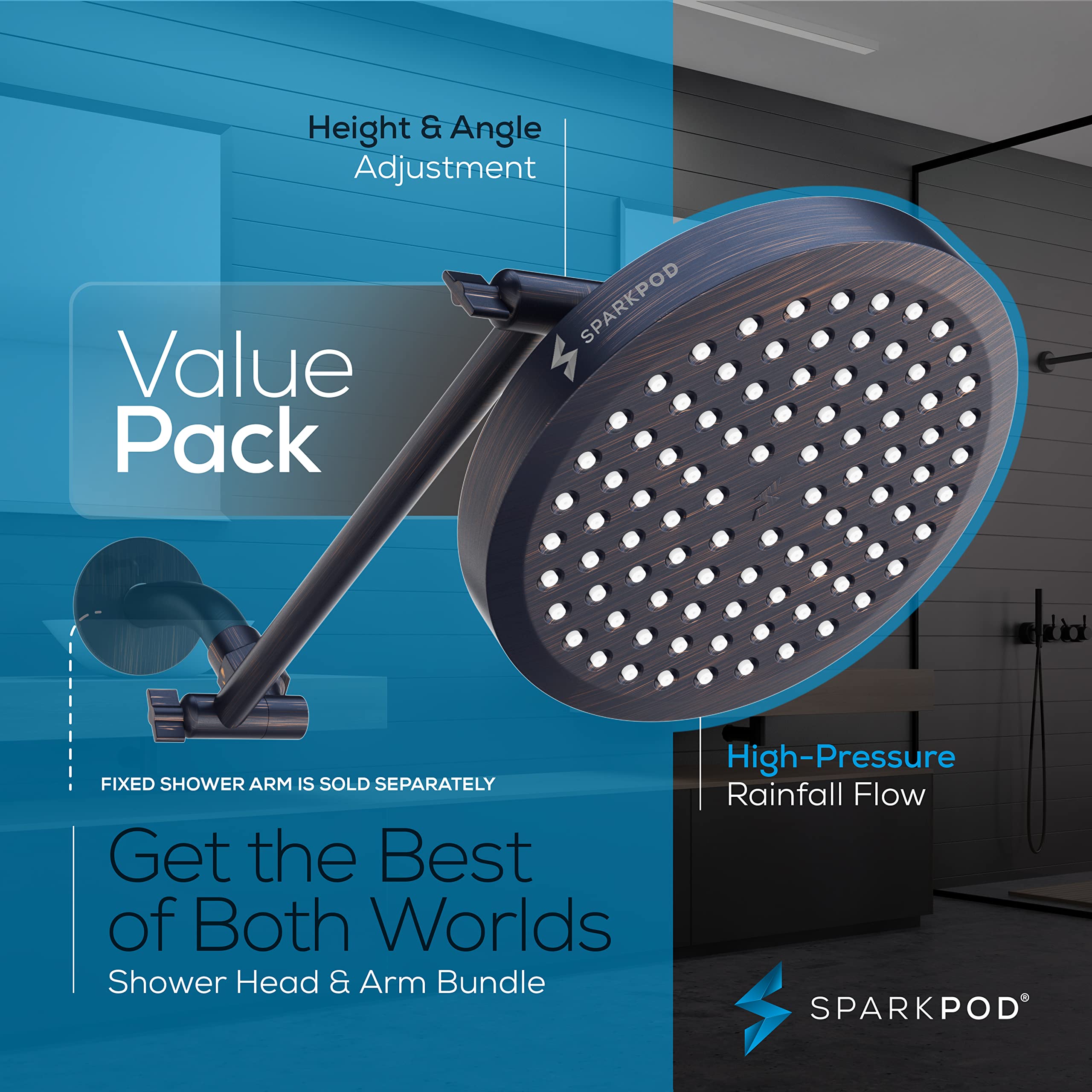 SparkPod rotating elbow allows adjustable spray coverage