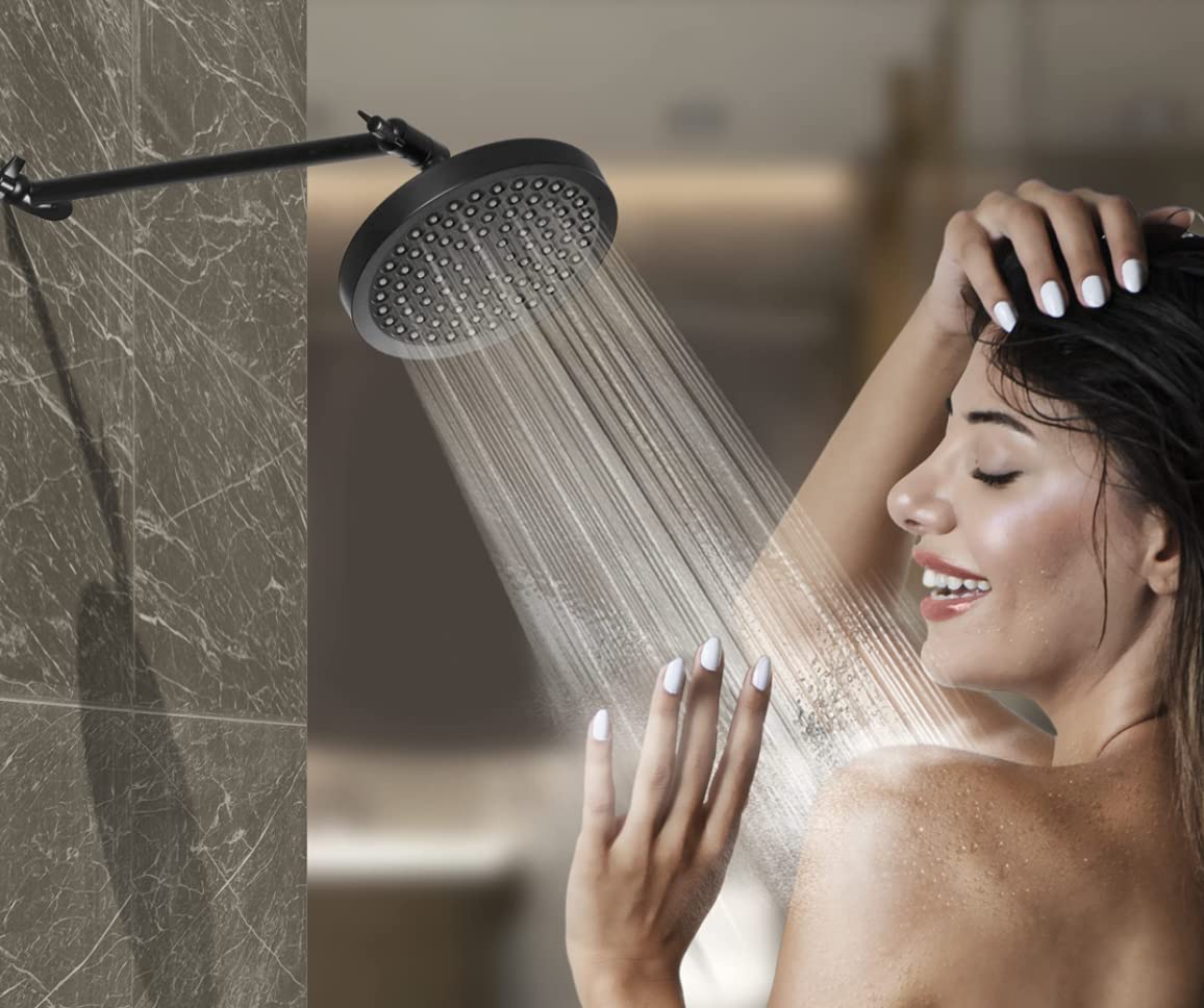 SparkPod rust-resistant brass finish keeps the arm looking new in humid bathrooms