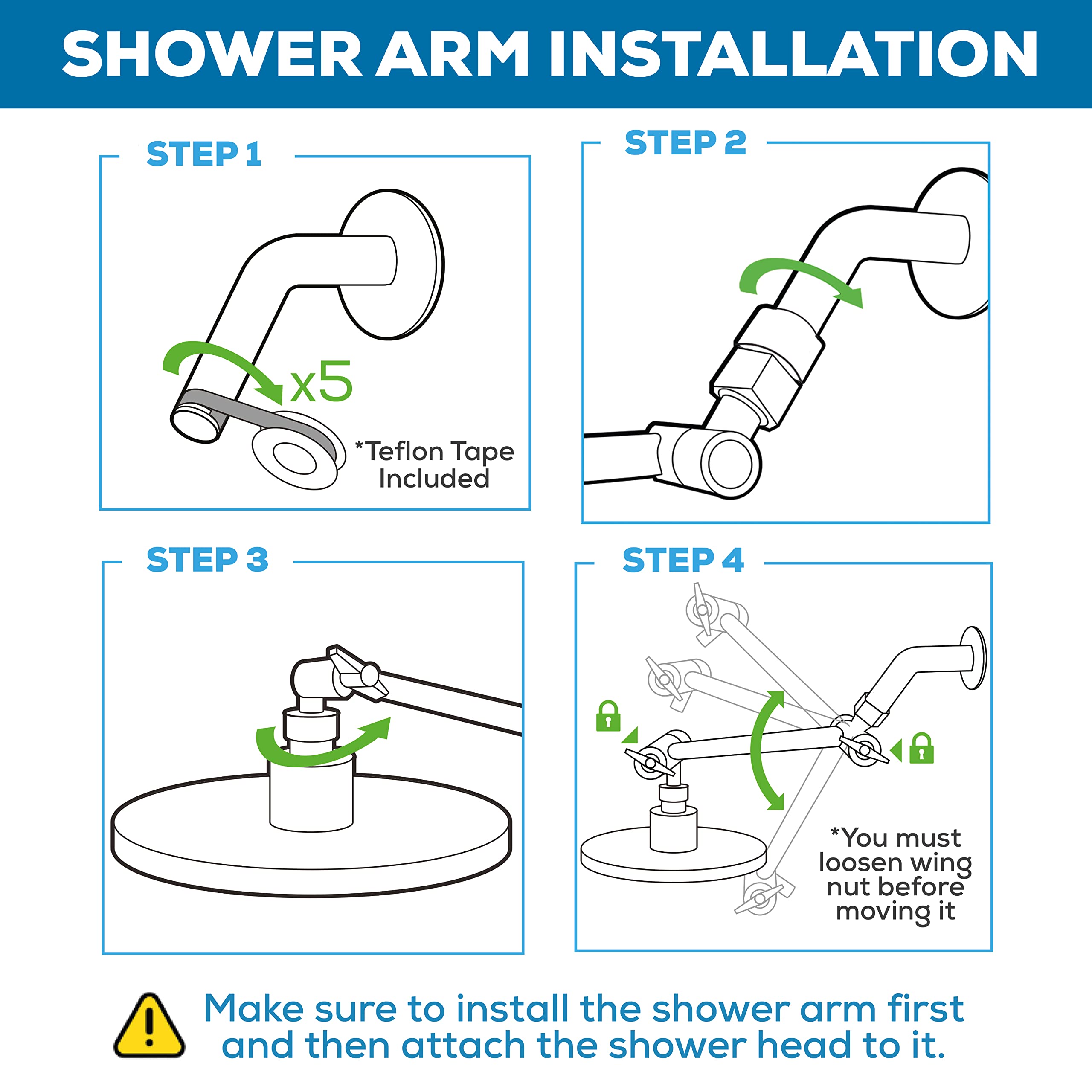 SparkPod secure grip and leak-free swivel joints.