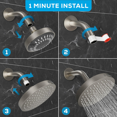 SparkPod easy-install no-tools design fits most showers