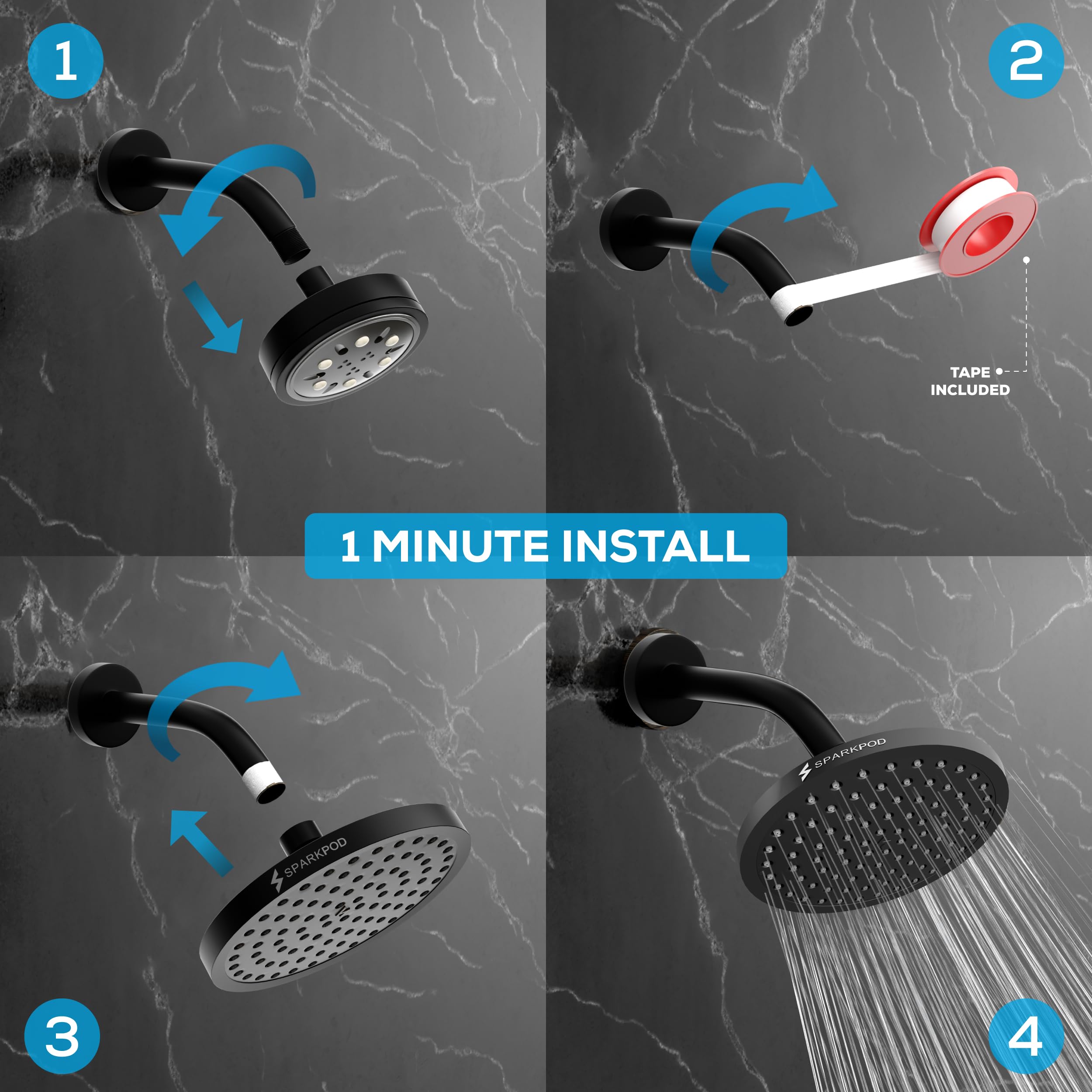 SparkPod easy tool-free installation for quick setup on standard arms.