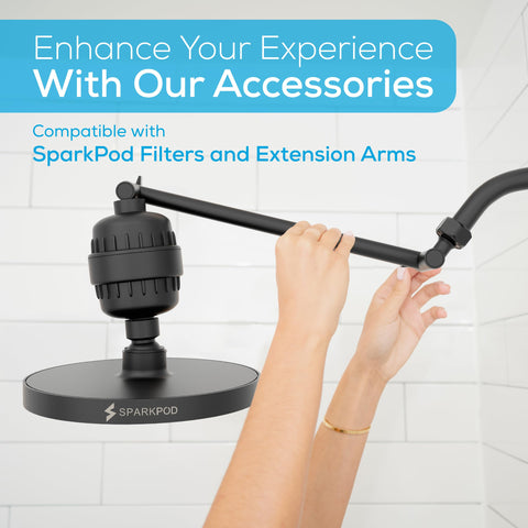 SparkPod includes plumber's tape and water filter for simple fitting.