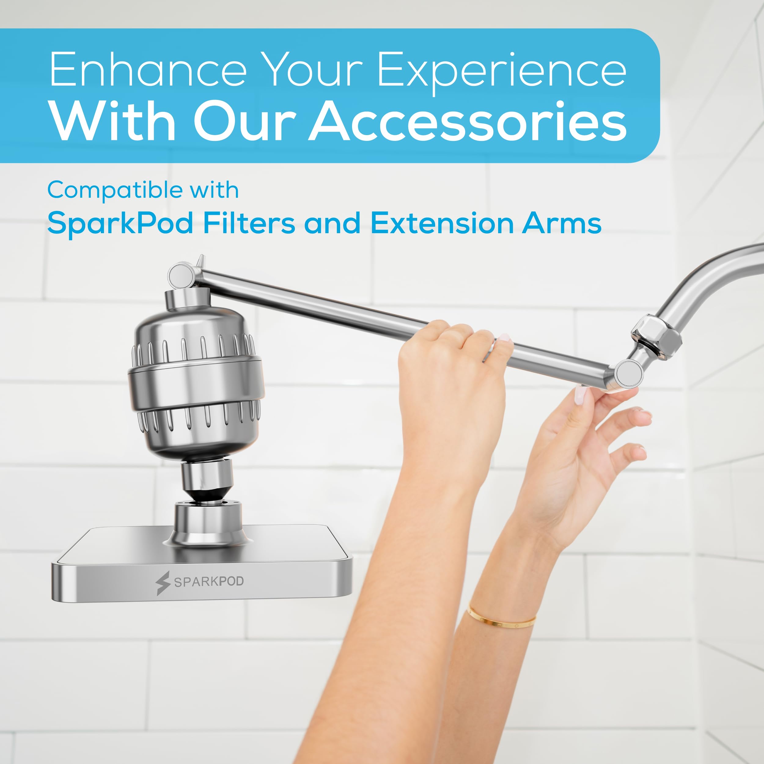 SparkPod includes plumber's tape for a quick, tool-free setup.