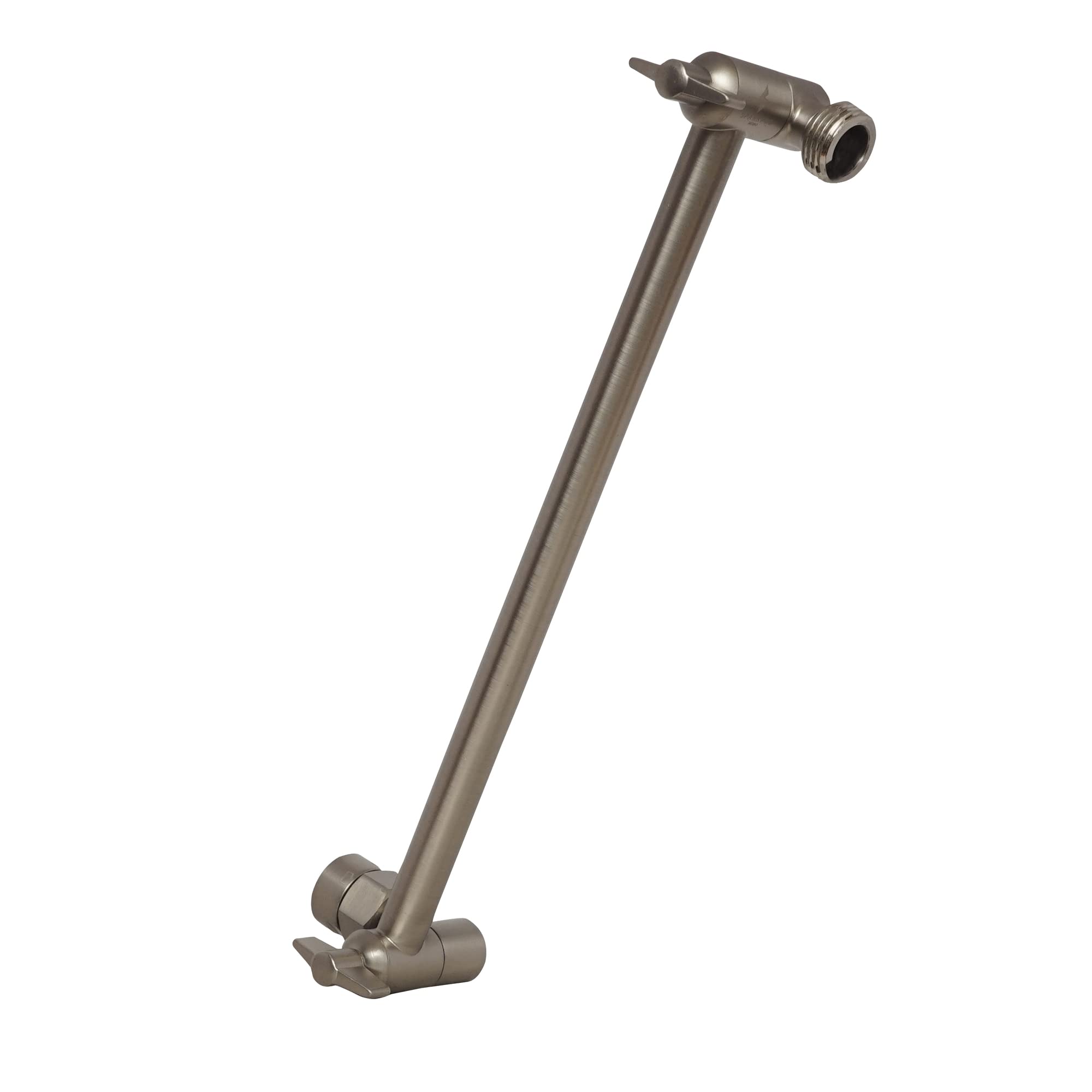 SparkPod solid brass extension arm with angle adjustment for personalized shower setup.